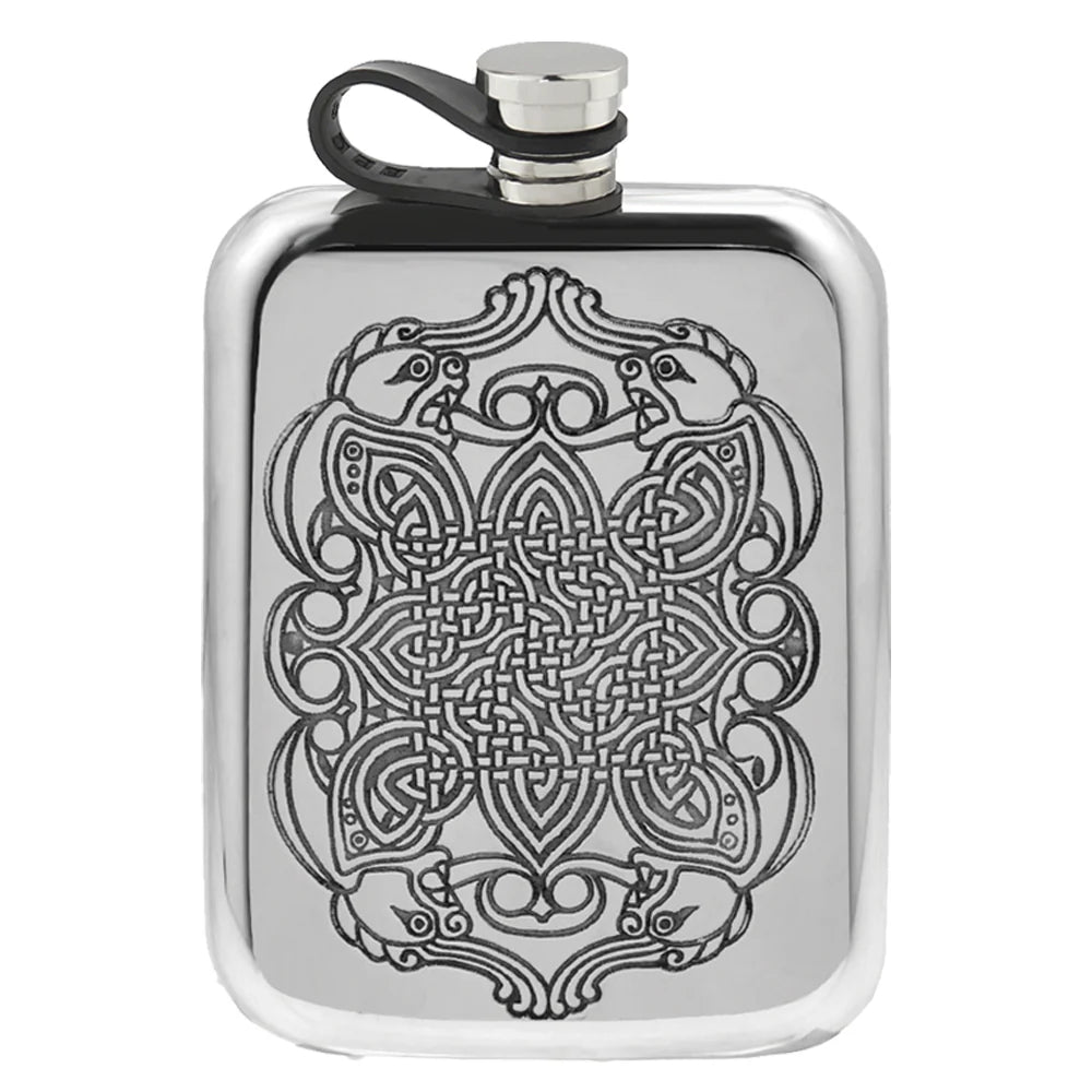 CCEL126 6oz Pewter Purse Celtic Hip Flask