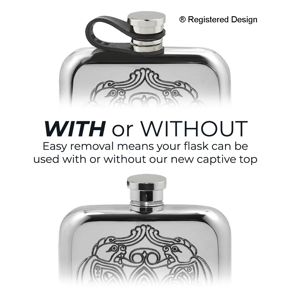 CCEL126 6oz Pewter Purse Celtic Hip Flask