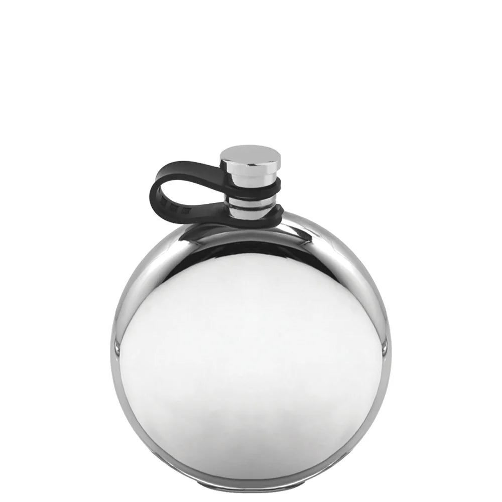 CFL241 4oz Flexi Cap Round Plain Pewter Hip Flask