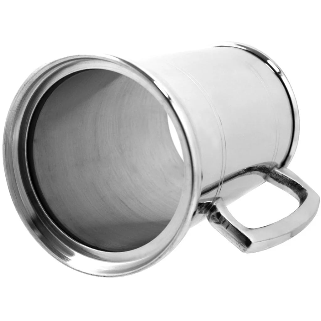1 Pint* Pewter Beer Mug Tankard With Glass Bottom Base EP001GB