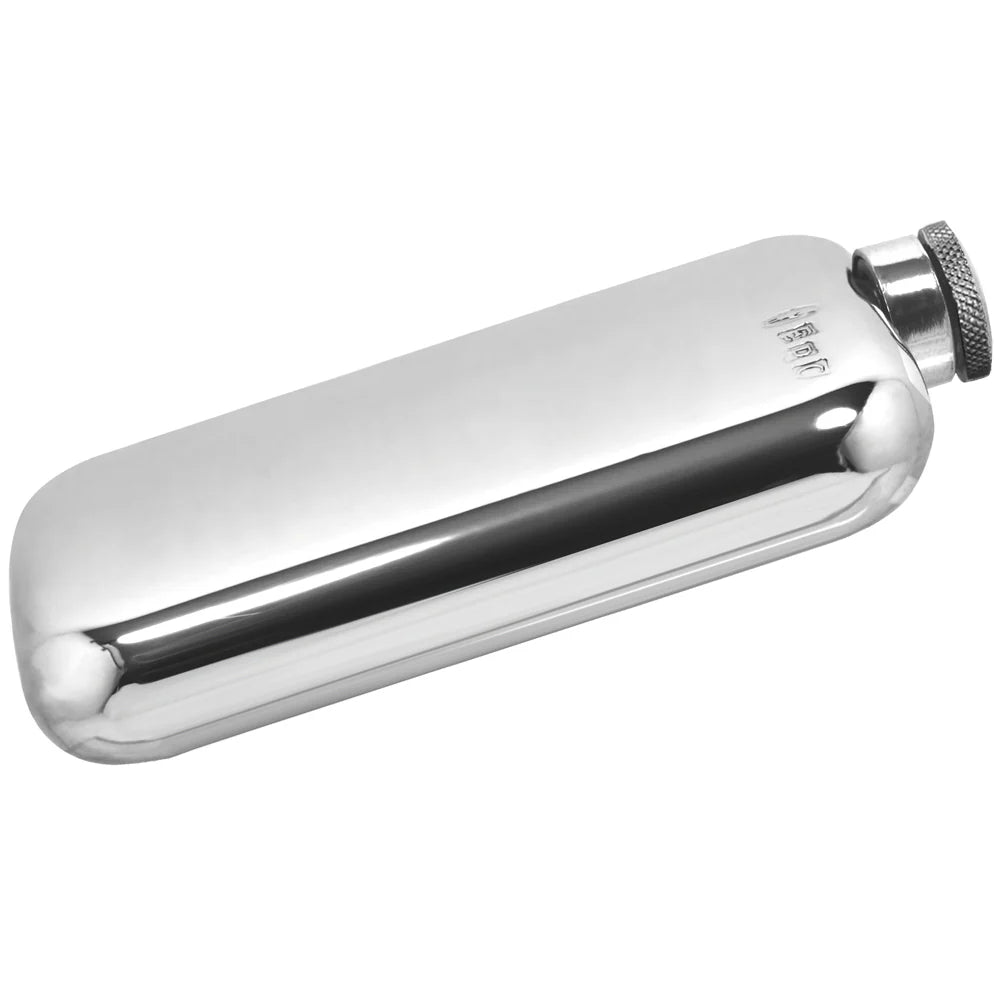 6oz Plain Pewter Hip Flask with Hinged Captive Top SF435CT