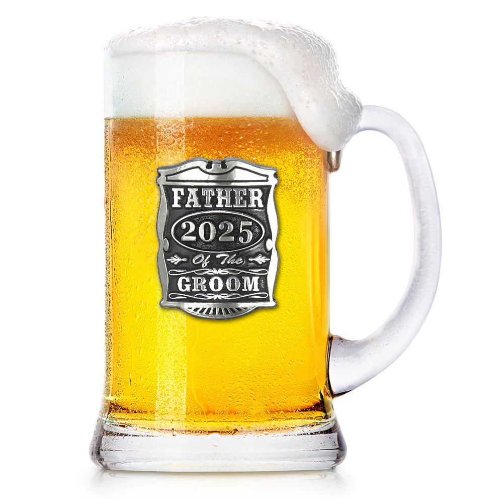 WD036 1 Pint Wedding Father Of The Groom Glass Beer Mug Tankard 2025