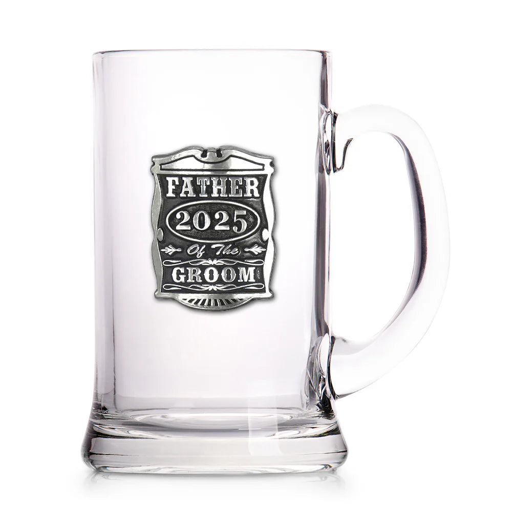 WD036 1 Pint Wedding Father Of The Groom Glass Beer Mug Tankard 2025