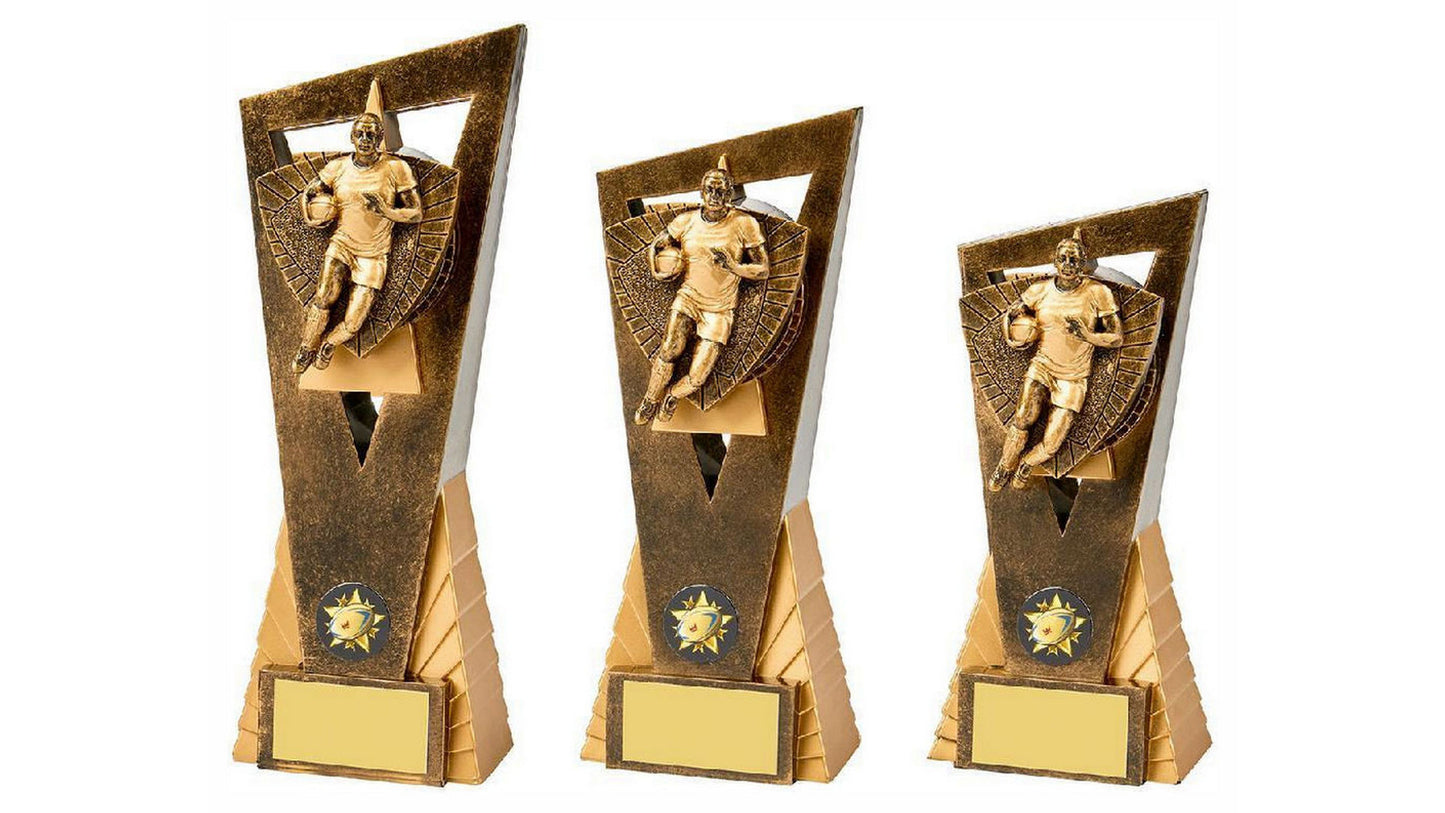 Antique Gold Male Rugby Player Edge Award