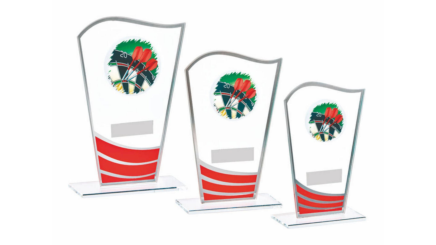 Red/Silver Glass Award - Dart Board