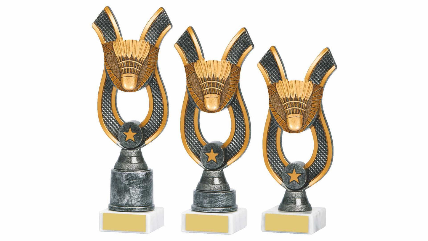 Antique Silver Ribbon Award - Badminton