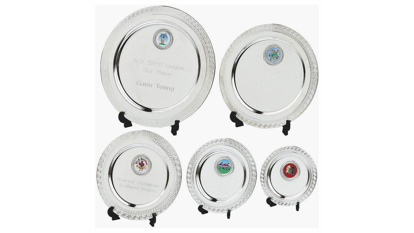 Silver Plate Salver Award with Stand