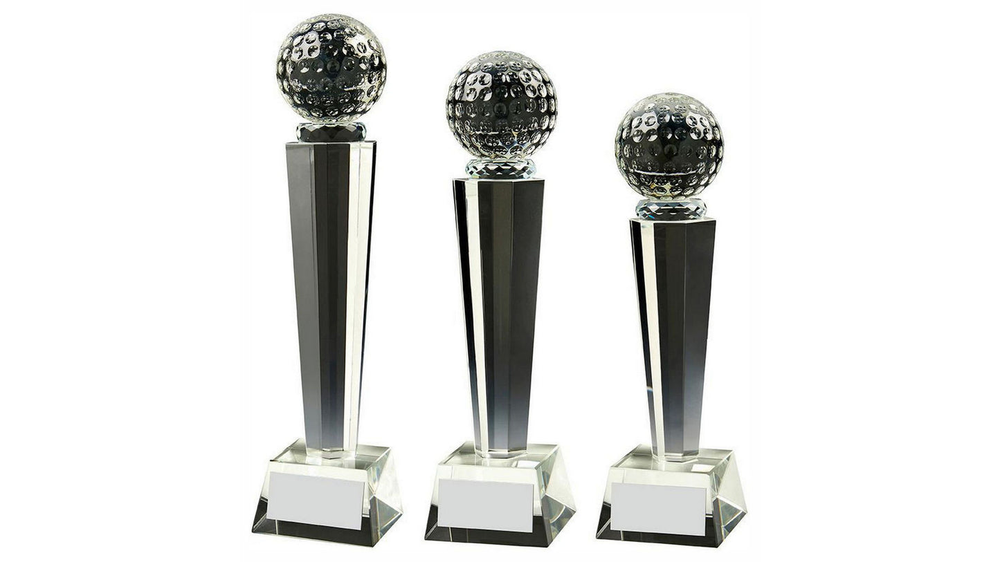Crystal Column Golf Ball Award (In Presentation Case)