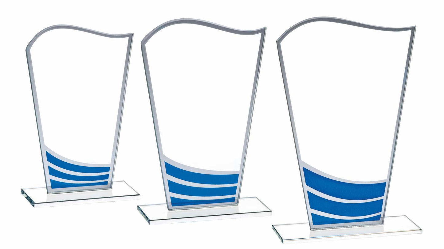 Clear Blue Wave Glass Award