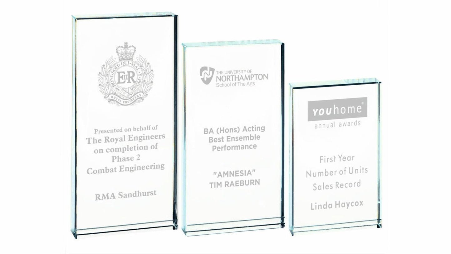Clear Glass Rectangular Stand (In Presentation Case)