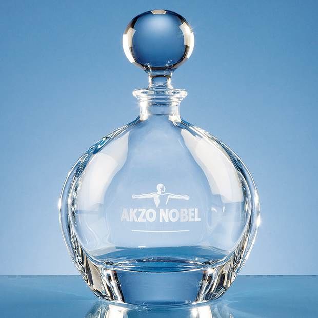 0.8ltr Crystalite Round Whisky Decanter
