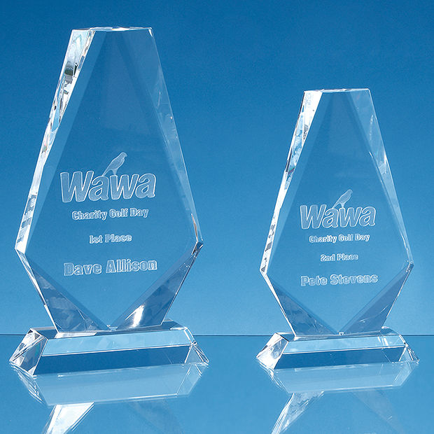 17.5cm Optical Crystal Cropped Iceberg Award