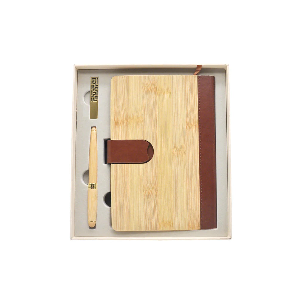 Bamboo Notebook Pen 32GB USB & Gift Box