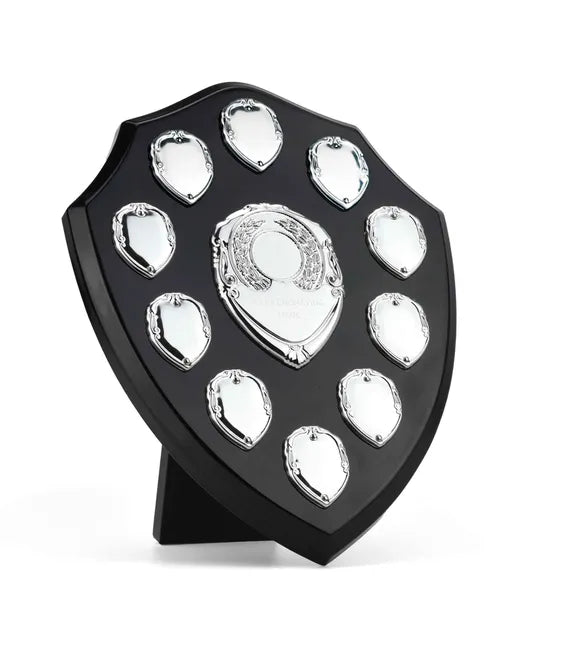 W281.30CX Triumph Black & Silver Annual Shield 25.5cm (10")