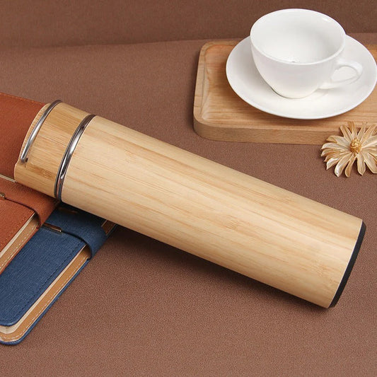 Bamboo Thermos Bottle - 450ml