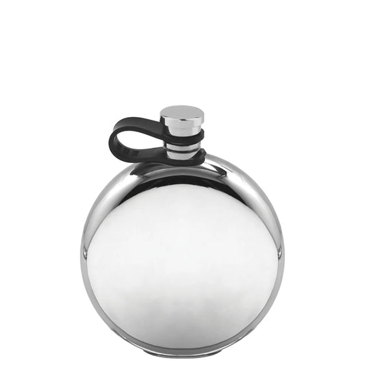 CFL241  4oz Flexi Cap Round Plain Pewter Hip Flask