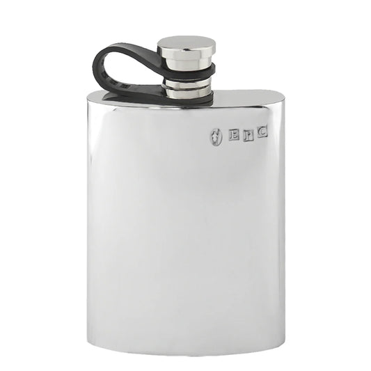 CFL255  4oz Flexi Cap Plain Hip Flask Pewter