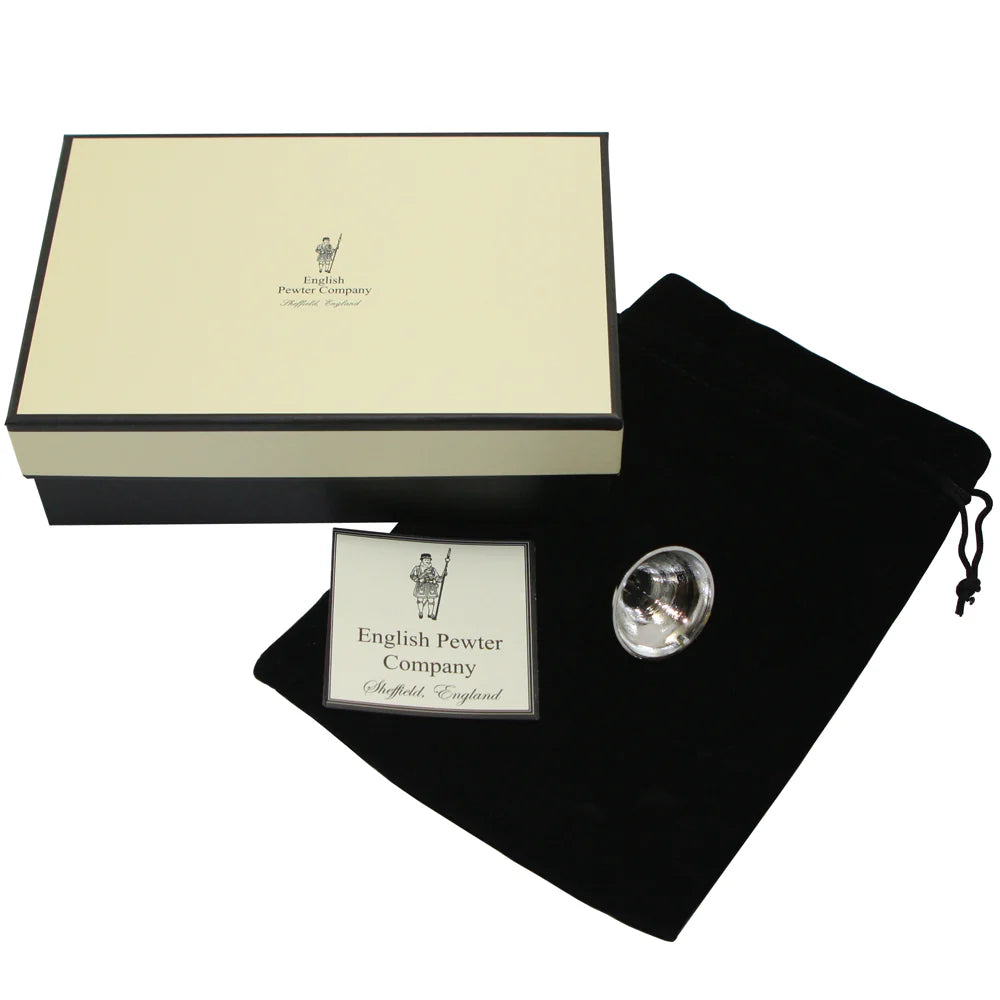 CS237  6oz Stainless Steel Hip Flask With Pewter Shooting Emblem