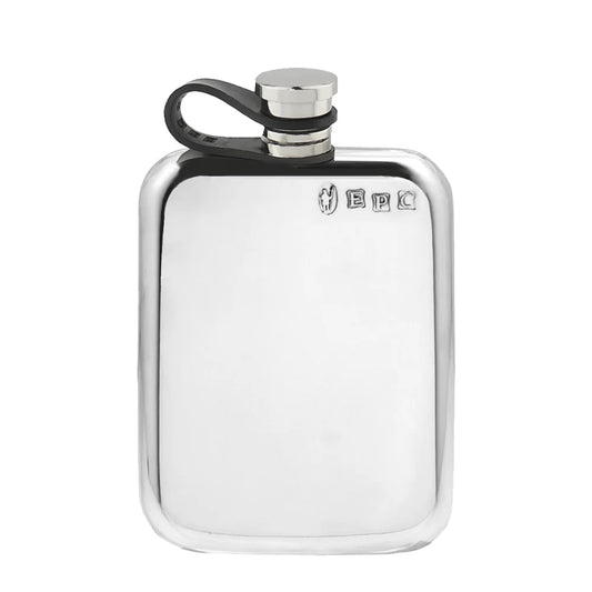 CSF434  4oz Flexi Cap Purse Hip Flask Pewter