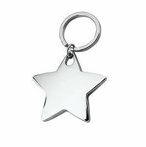 Sliver Plated Star Keyring Includes Engraving