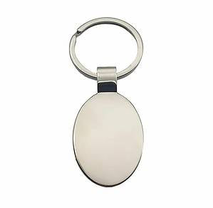 Silver Plated Oval Keyring Includes Engraving
