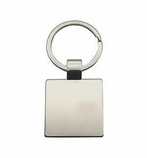 Silver Plated Square Keyring Includes Engraving