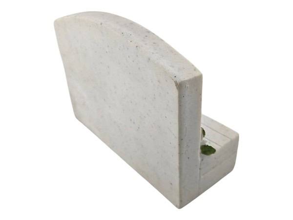 White Resin Memorial Bench with Silver Engravable Plate