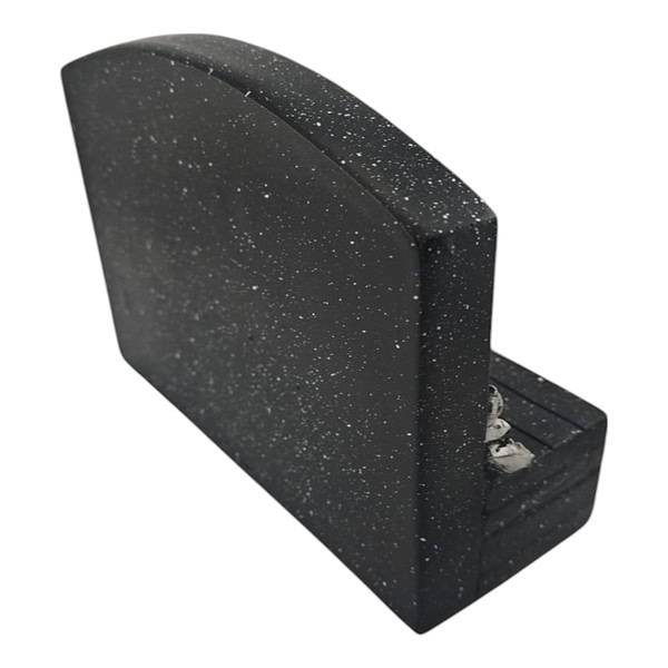 Black Resin Memorial Bench with Silver Engravable Plate Includes Engraving