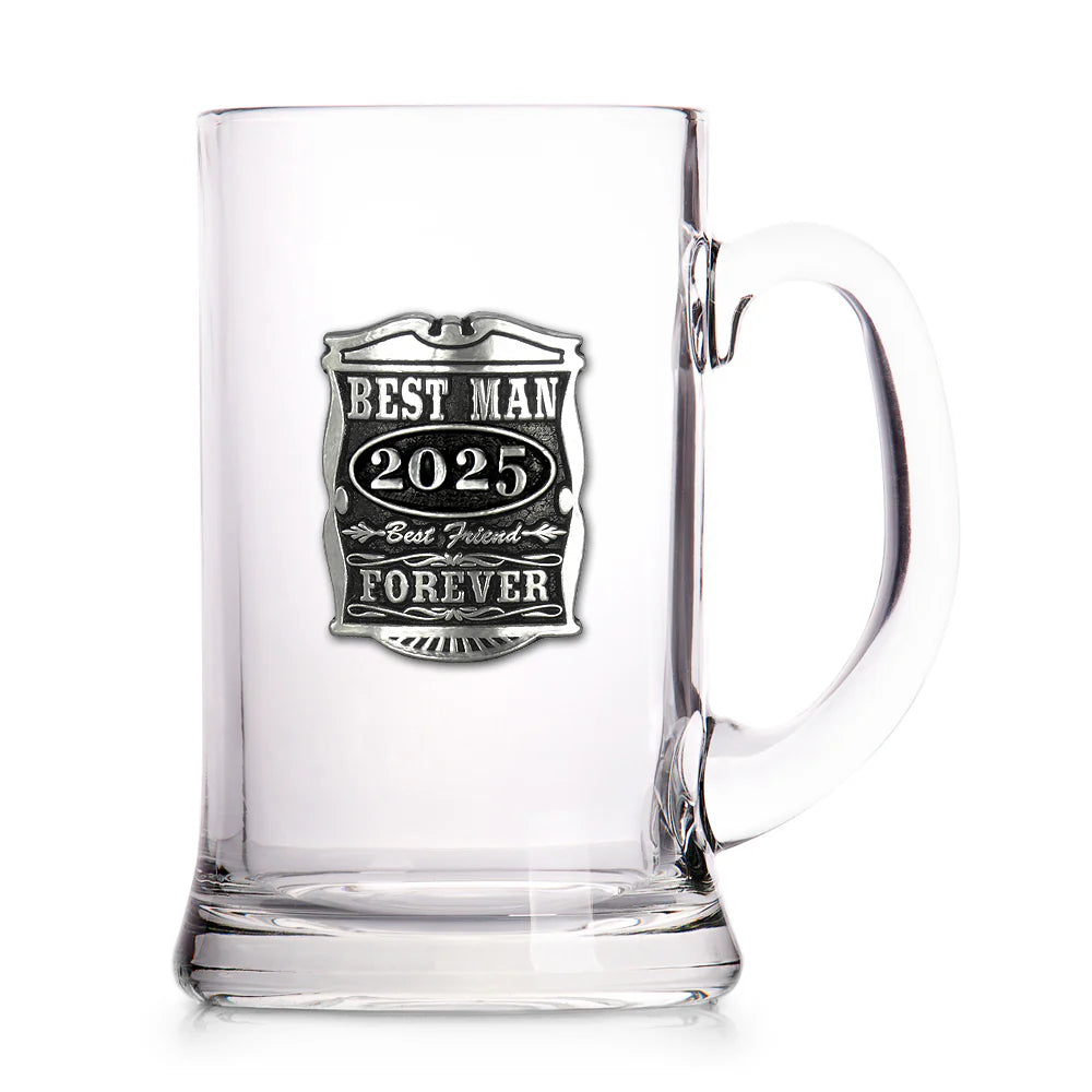 WD032  1 Pint Wedding Best Man Glass Beer Mug Tankard 2025