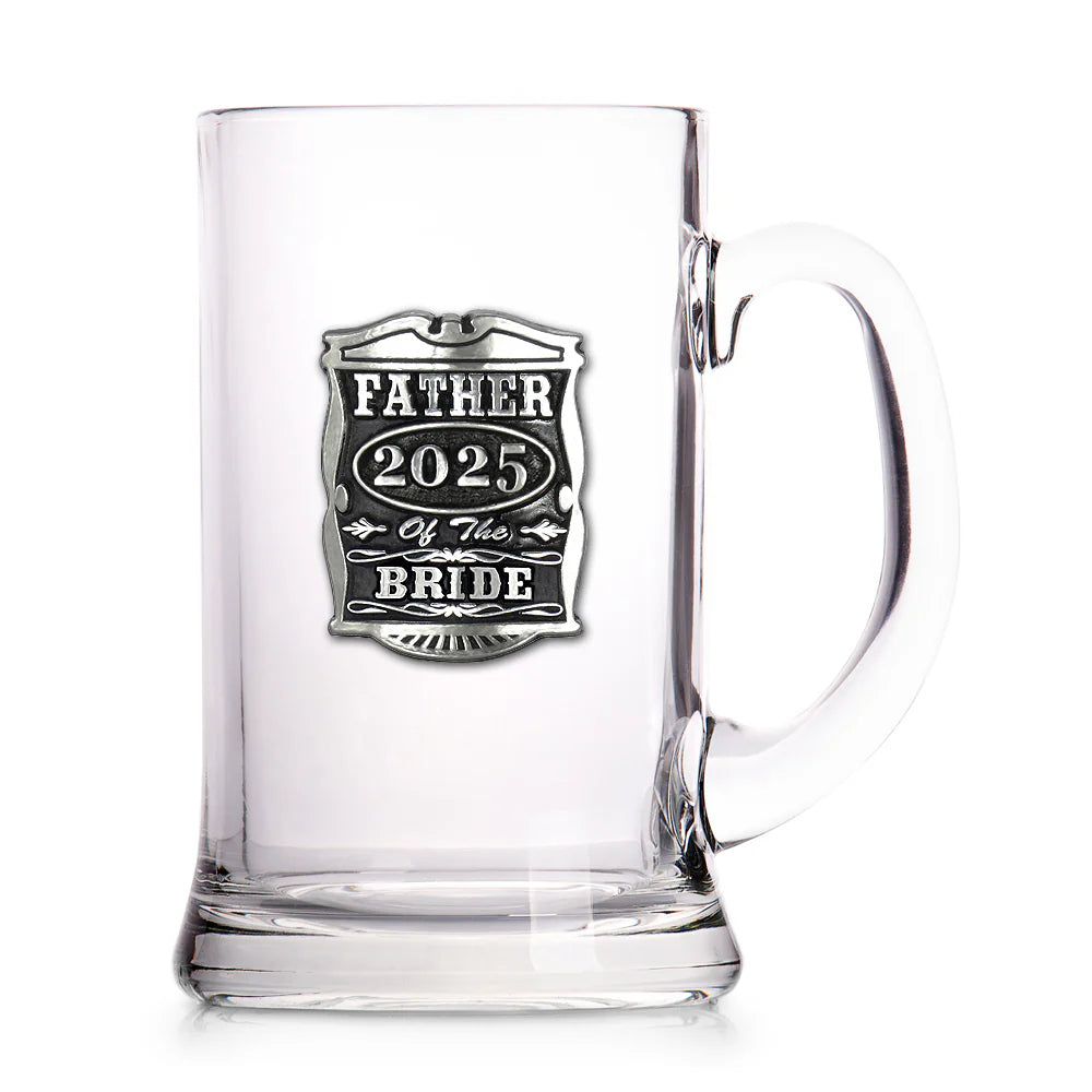 WD035  1 Pint Wedding Father Of The Bride Glass Beer Mug Tankard 2025
