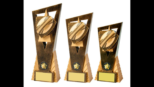 Antique Gold Rugby Ball Edge Award