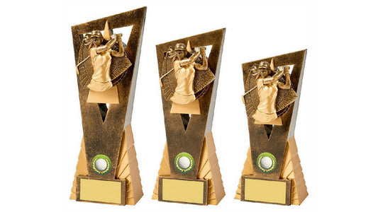 Antique Gold Female Golf Edge Award