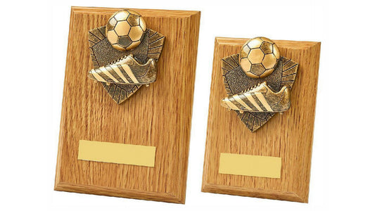 Boot/Ball Wood Plaque Award