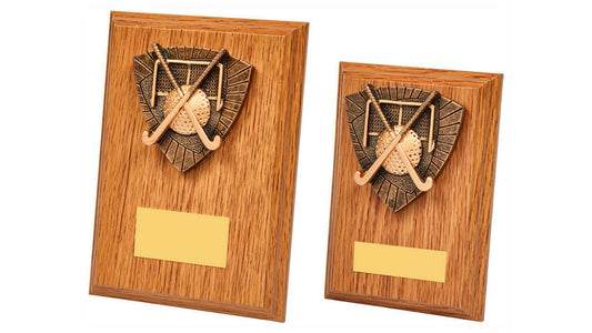Wood Plaque with Resin Hockey Trim