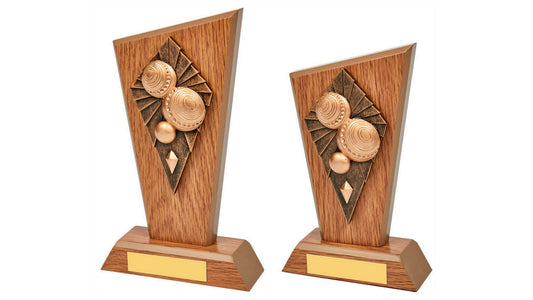Wood Stand with Resin Lawn Bowls Trim