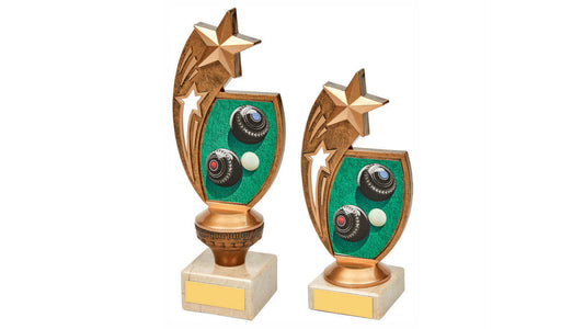 Antique Gold Lawn Bowls Star Award