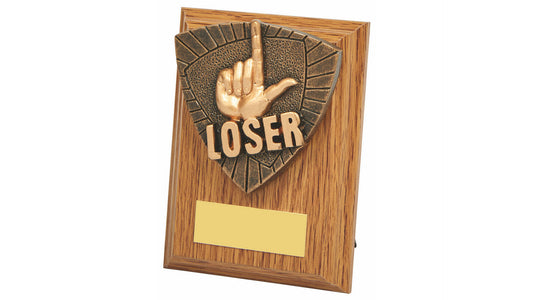 Wood Plaque with 'Loser' Resin Trim