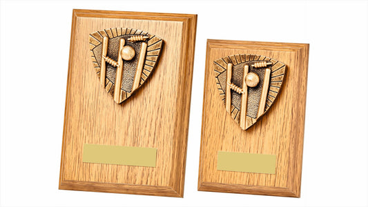 Cricket Stumps Wood Plaque