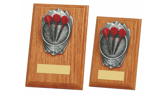 "Rose" Light Oak Tri Darts Plaque