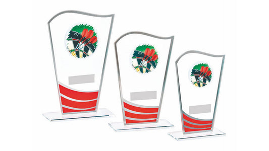 Red/Silver Glass Award - Dart Board