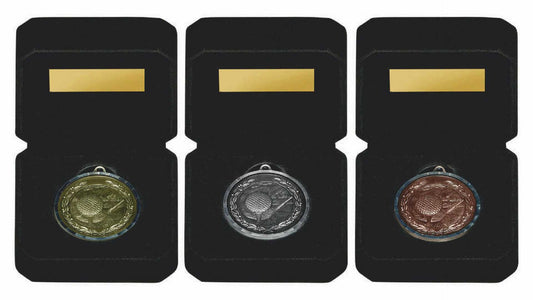 50mm Golf Milled Edge Medal in Luxury Case