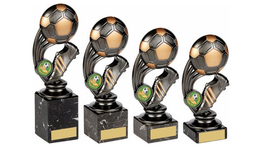 Gunmetal Football Boot Ball on Marble