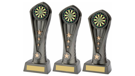 Gun Metal Silver "Cobra" Dartboard Award