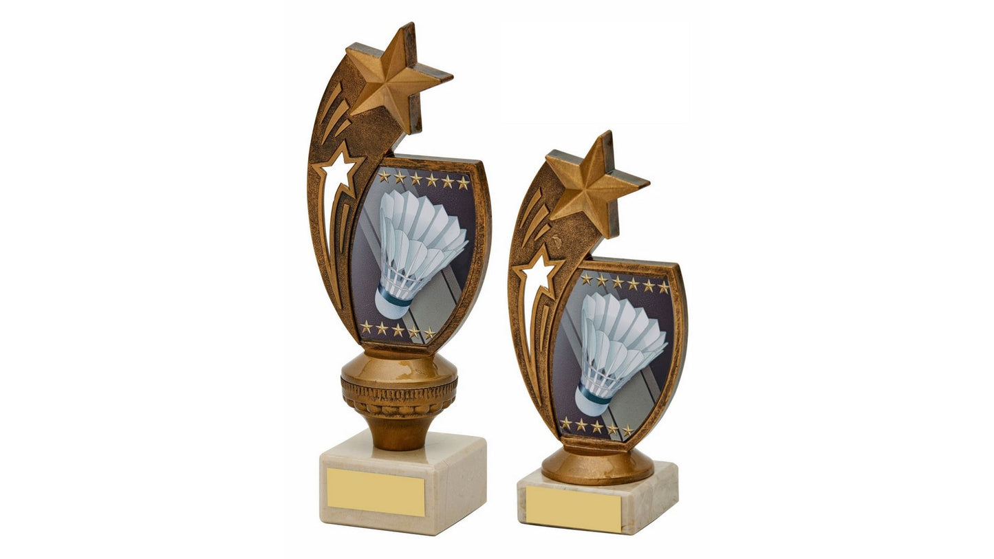 Antique Gold Shuttle Cock Trophy