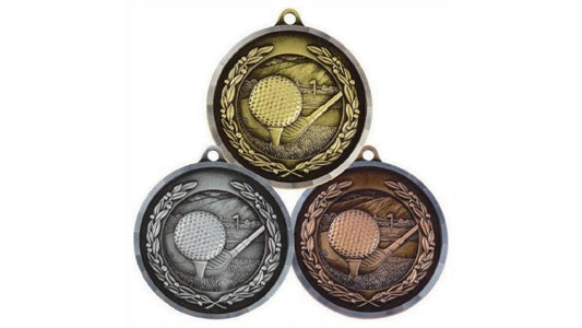 50mm Diamond Edged Golf Club Medal