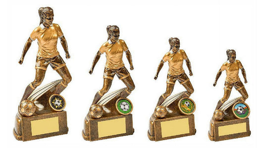 Antique Gold Female Football Resin