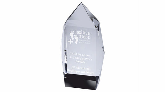 Clear Crystal Award with Black Base (In Presentation Case)