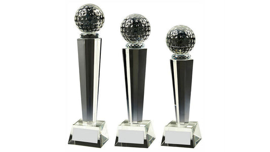 Crystal Column Golf Ball Award (In Presentation Case)