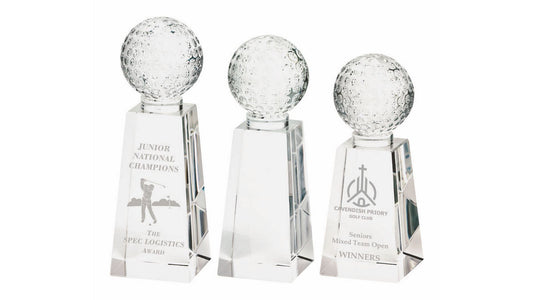 Crystal Golf Ball Column (In Presentation Case)