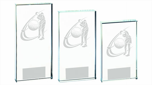Clear Glass Golf Award - Male